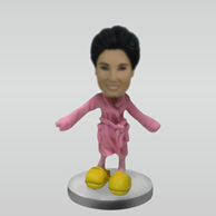 Personalized custom woman with Bathrobes bobbleheads