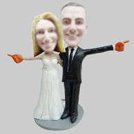 Personalized custom wedding bobblehead doll