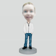 Custom casual boy bobbleheads