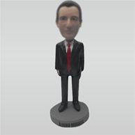 Personalized Customize black suit man bobbleheads