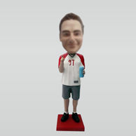 Personalized custom black shoes man bobbleheads