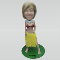 Custom Hawaiian hula bobbleheads