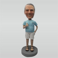 Custom white shorts bobbleheads