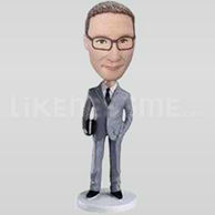 Custom Bobblehead Man Well Dressed 3-11165