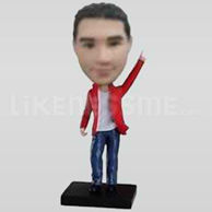 Custom Bobblehead Man Casual 3-11190