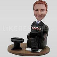 Custom Bobblehead Man Easy Chair-11203