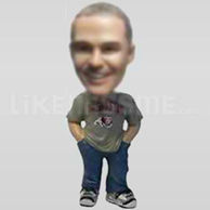 Custom Man Casual Bobblehead  1-11214