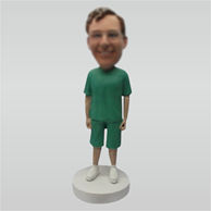 Custom green shorts bobbleheads