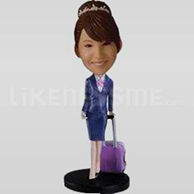 Custom Bobblehead Flight Attendent-11319