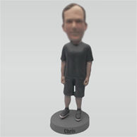 Custom black pants bobble heads