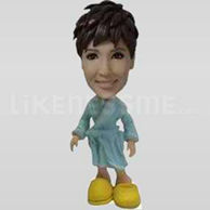 Custom Bobblehead Woman Blue Robe-11326