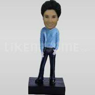 Custom Bobblehead Woman Blue Top-11327