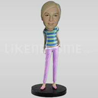 Custom Bobblehead Woman Casual 1-11329