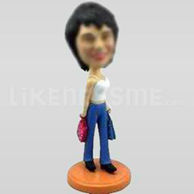 Custom Bobblehead Woman Casual 13-11336