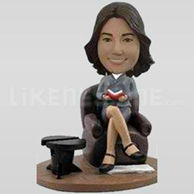 Custom Bobblehead Woman Easy Chair-11340