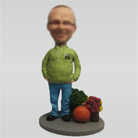 Custom Green color Hoodie bobbleheads