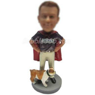 Personalized custom super man with dog