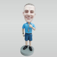 Custom man coach bobbleheads