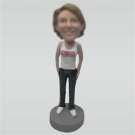 Custom White vest bobbleheads