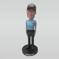 Personalized Custom blue tshirt bobbleheads