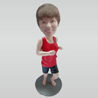 Custom Running Woman bobbleheads