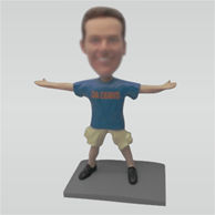 Custom happy male bobble heads