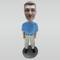 Customized casual funny man bobblehead