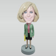 Custom office woman bobbleheads