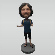 Custom black shorts man bobbleheads