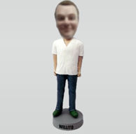 Customized casual man bobbleheads