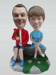 Personalized custom couple bobble heads