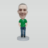 Customized casual funny man bobbleheads