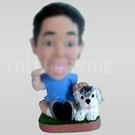 Custom Bobblehead Boy Dog-11645