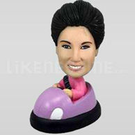 Female Bumper Car Bobblehead-11682