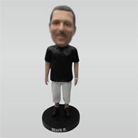 Custom black shoes bobble head