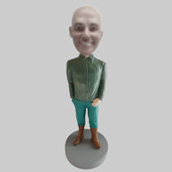 Customized casual funny man bobblehead doll