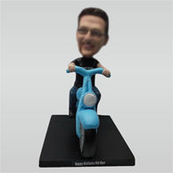 Custom man and blue Motorcycle bobbleheads