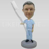 Dentist with Tooth Brush Bobblehead-11775