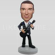 Rock Band Guitar Player Bobblehead-11779