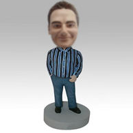 Custom Striped shirt man bobbleheads