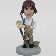 Fisherman with Rod and Net Bobblehead-11784