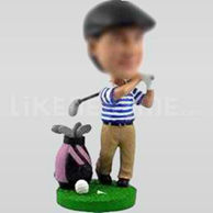 Golfing Bobblehead with Bag-11937