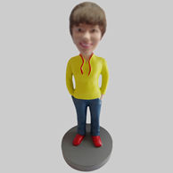 Custom casual woman bobbleheads