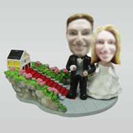 Personalized custom wedding bobble heads