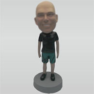 Custom black tshirt bobbleheads