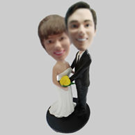 Custom wedding bobbleheads