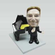 Personalized custom man and Piano bobbleheads