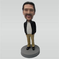 Custom casual man bobblehead doll