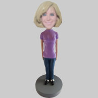 Custom casual woman bobble heads