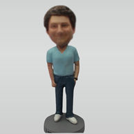 Custom casual man bobble head